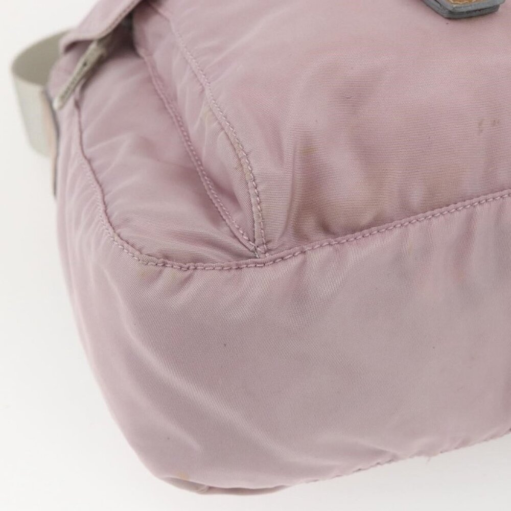 Authentic PRADA Shoulder Bag Nylon Pink Silver - Picture 8 of 16